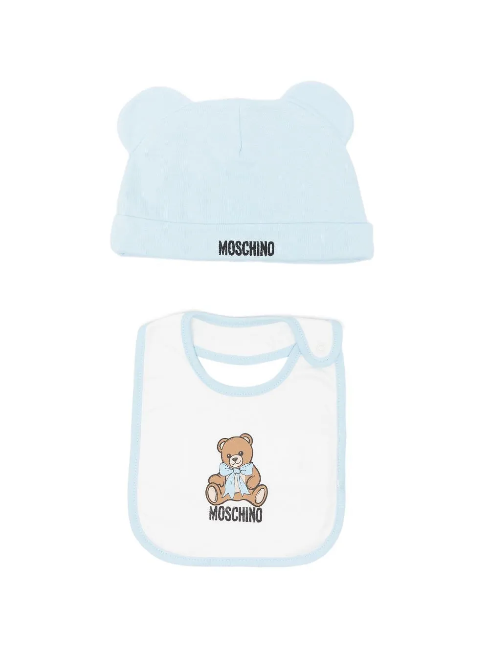 Moschino Kids Teddy Bear Beanie And Bib Set