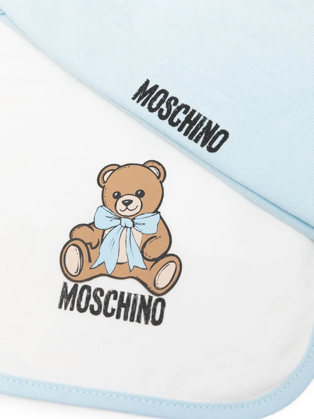 Moschino Kids Teddy Bear Beanie And Bib Set