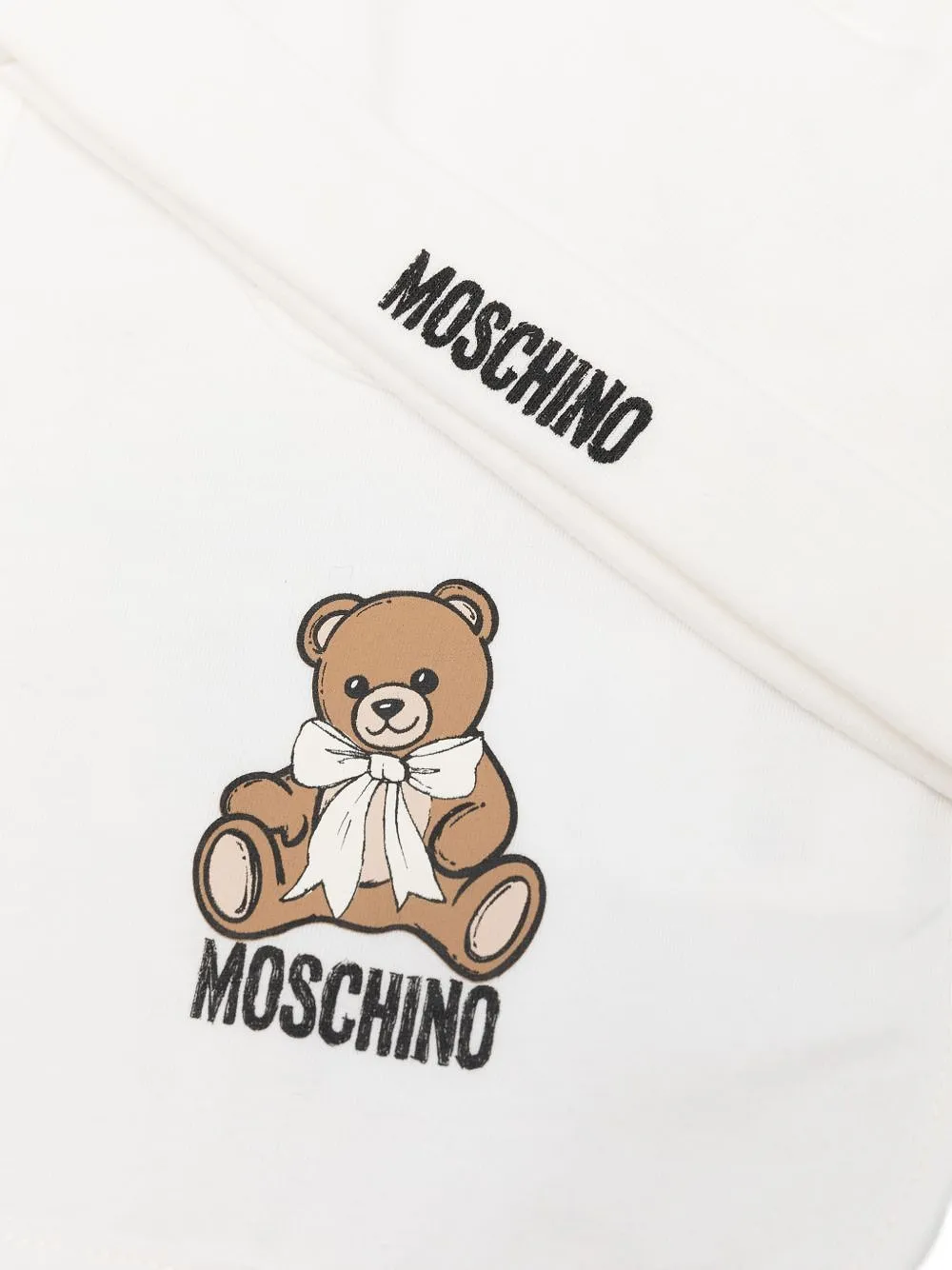 Moschino Kids Teddy Bear Beanie And Bib Set