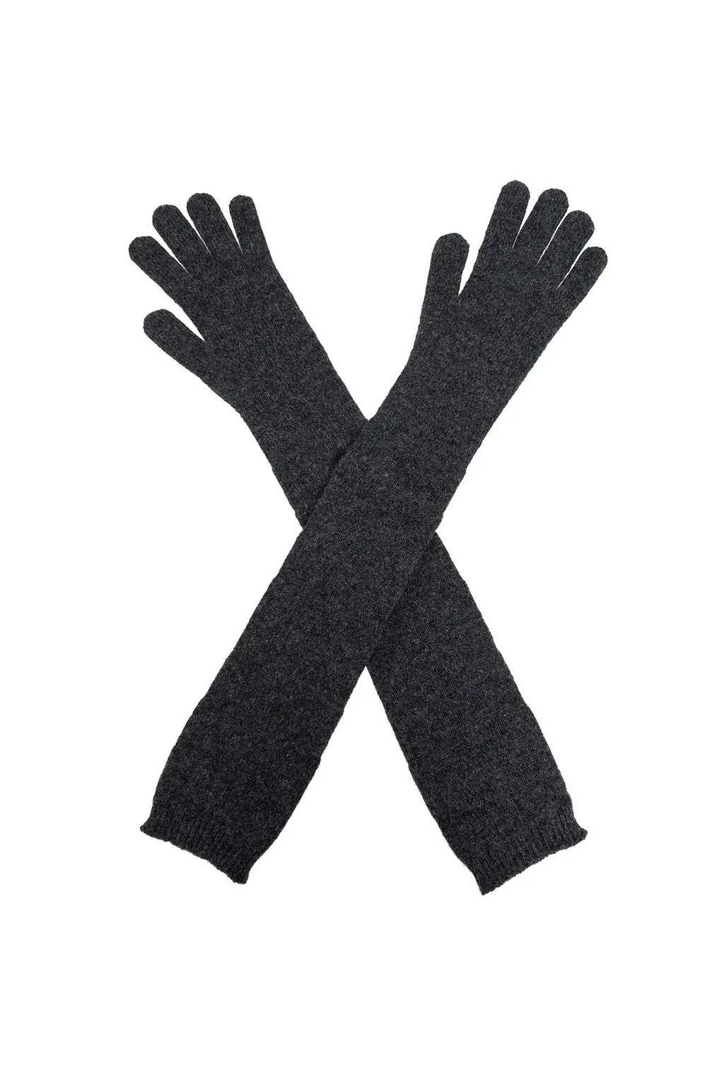 Moschino Logo Plaque Shetland Gloves