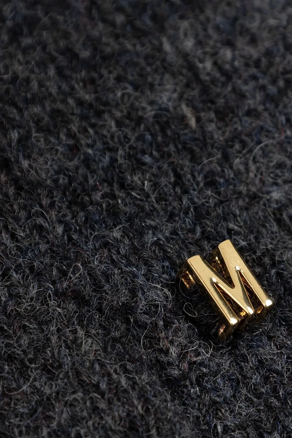 Moschino Logo Plaque Shetland Gloves