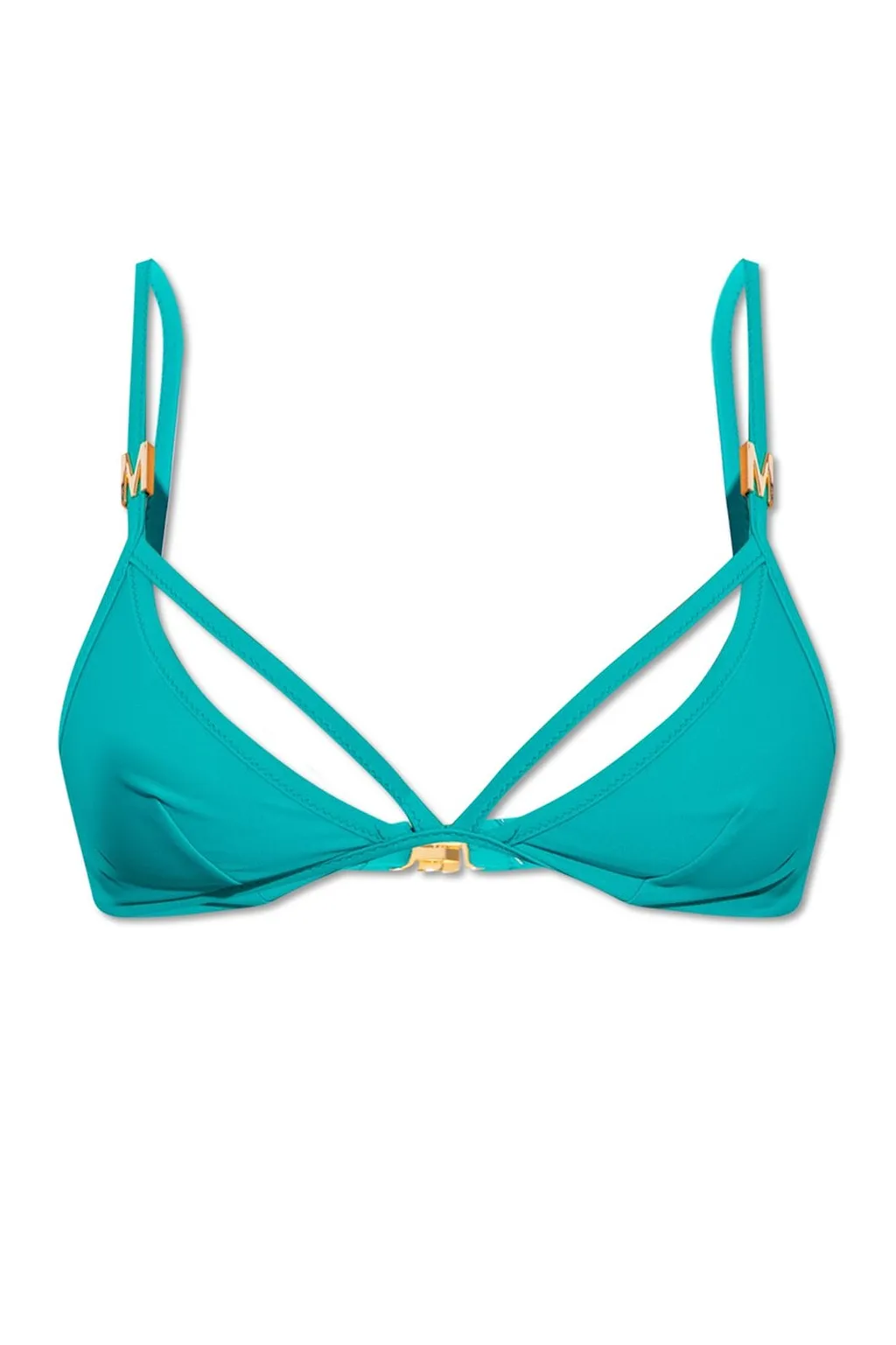 Moschino Logo Plaque Swimsuit Top