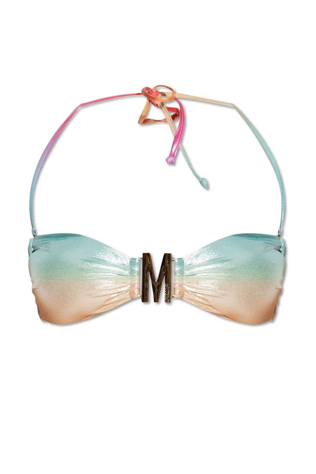 Moschino Logo Plaque Swimsuit Top