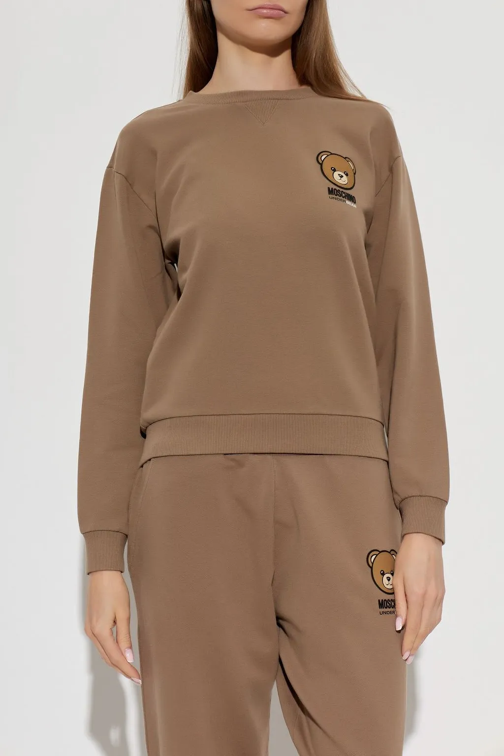 Moschino Logo Print Crewneck Sweatshirt