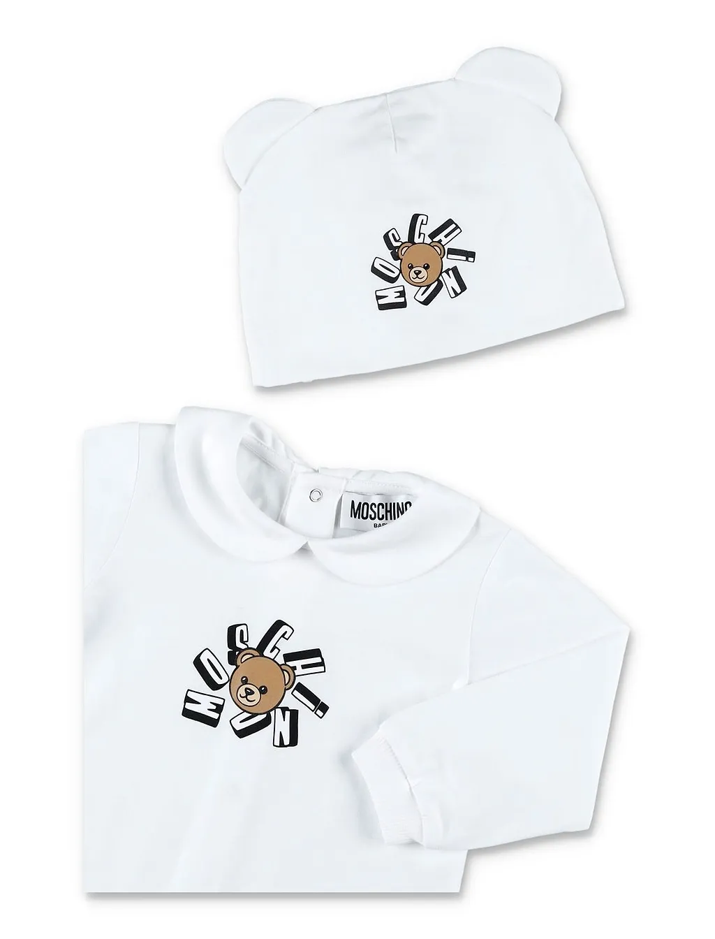 Moschino Kids Teddy Bear Printed Baby Onesie Set