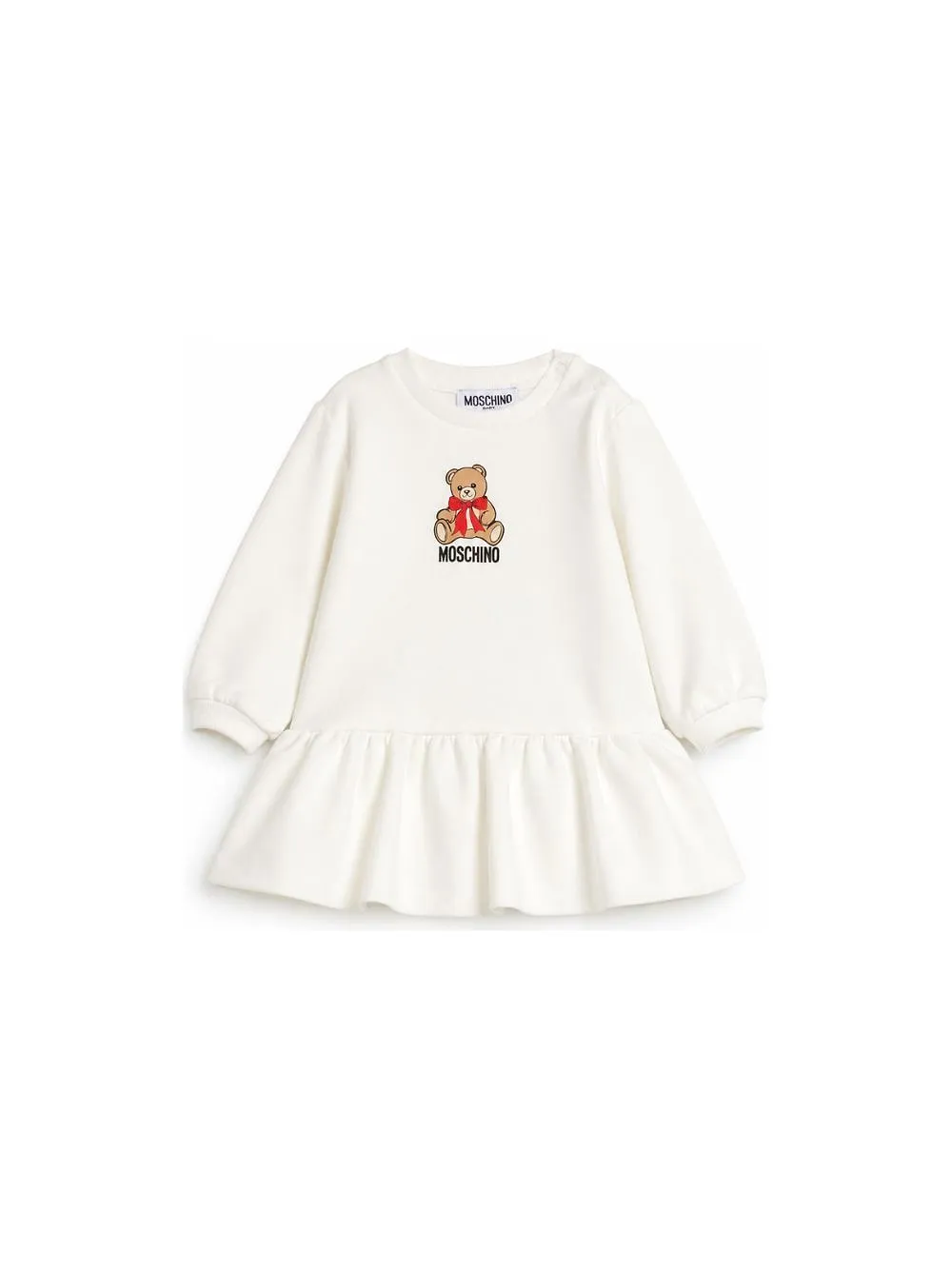 Moschino Kids Teddy Bear Printed Long-Sleeved Dress