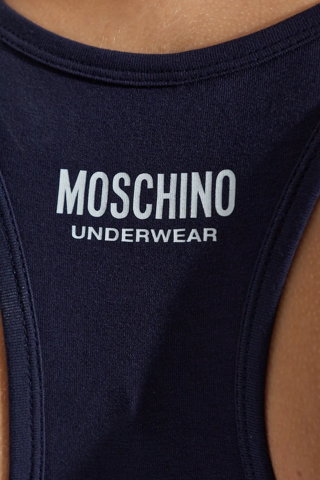 Moschino Logo Printed Stretched Bra