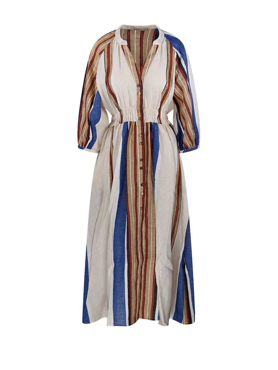 Mirea Striped Midi Dress
