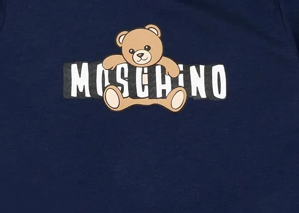 Moschino Kids Teddy Logo Printed Crewneck Babygrow Set