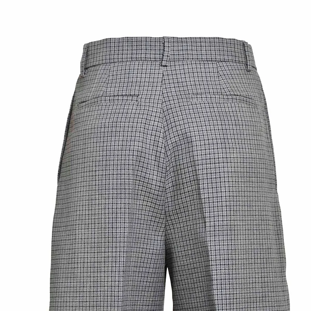 Msgm Checked Wide-Leg Pants