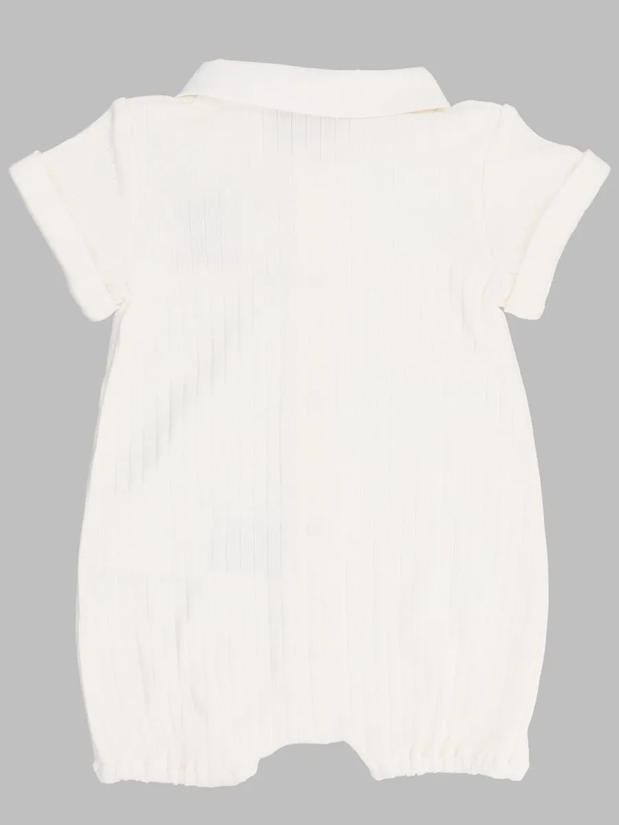 Moschino Kids Teddy Logo Short-Sleeve Onesie