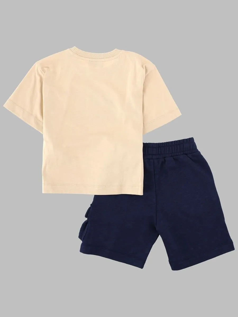 Moschino Kids Teddy Logo T-Shirt And Shorts Suit