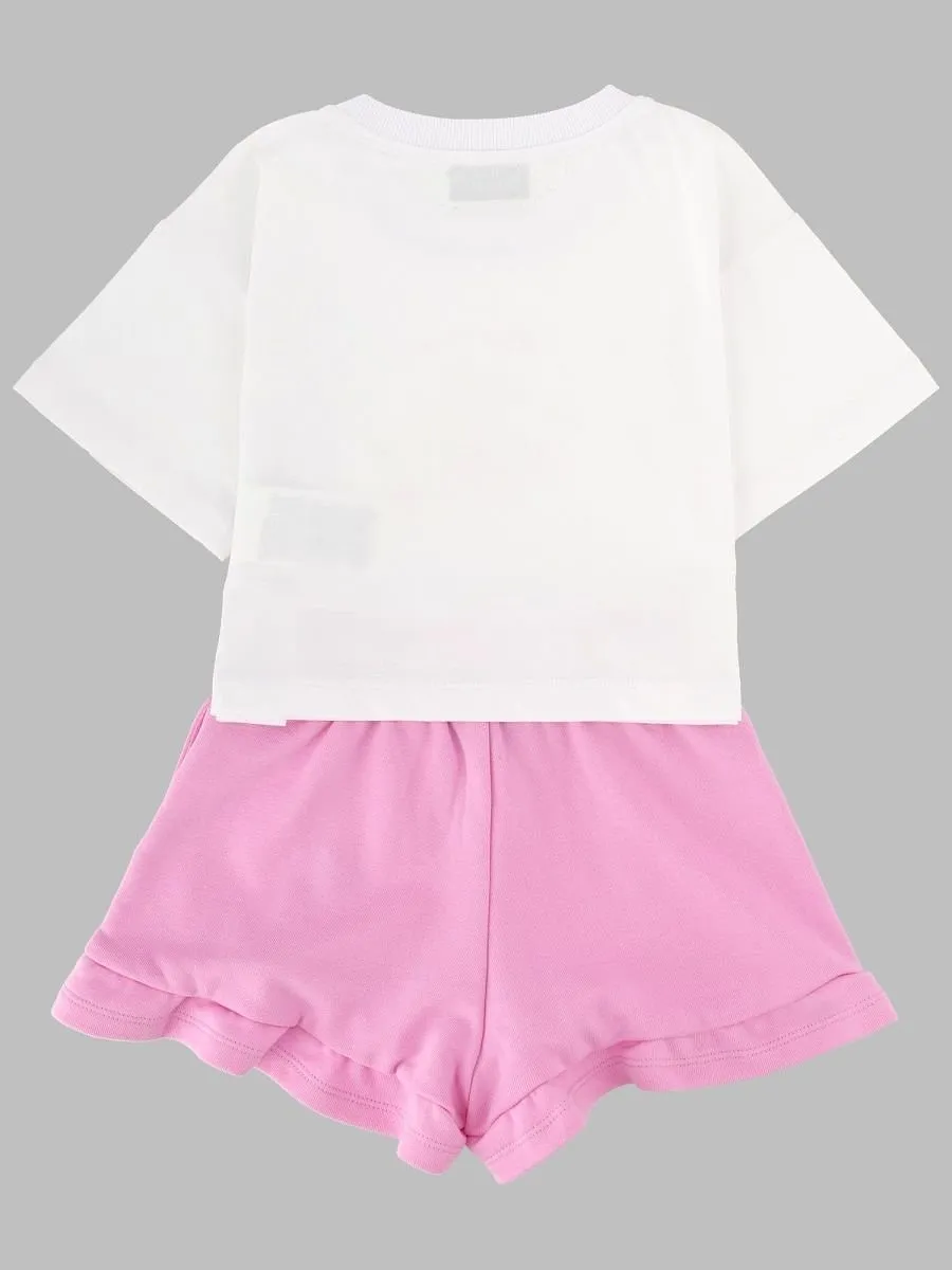 Moschino Kids Teddy Print T-Shirt And Shorts Suit