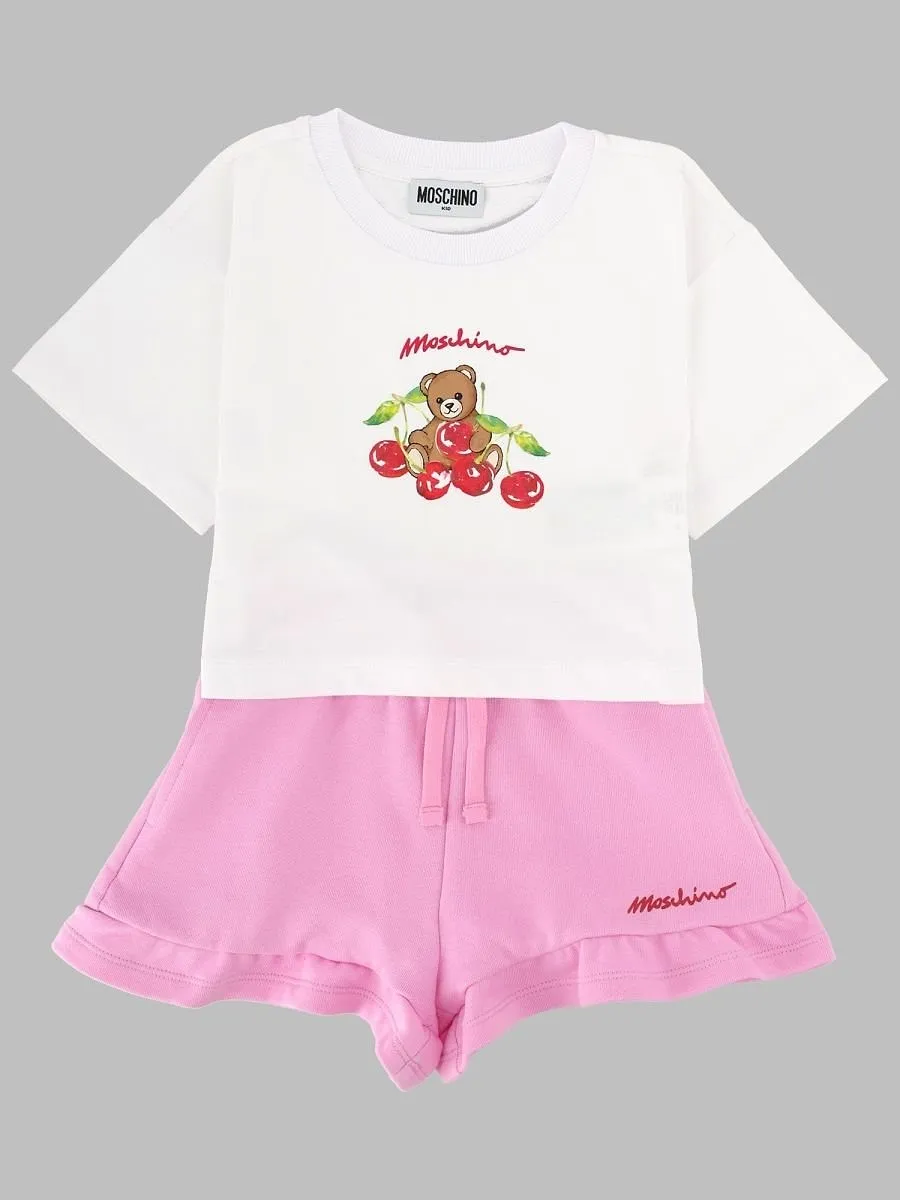 Moschino Kids Teddy Print T-Shirt And Shorts Suit