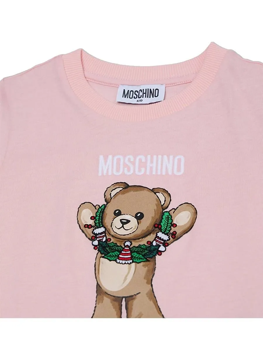 Moschino Kids Teddy Printed Crewneck T-Shirt