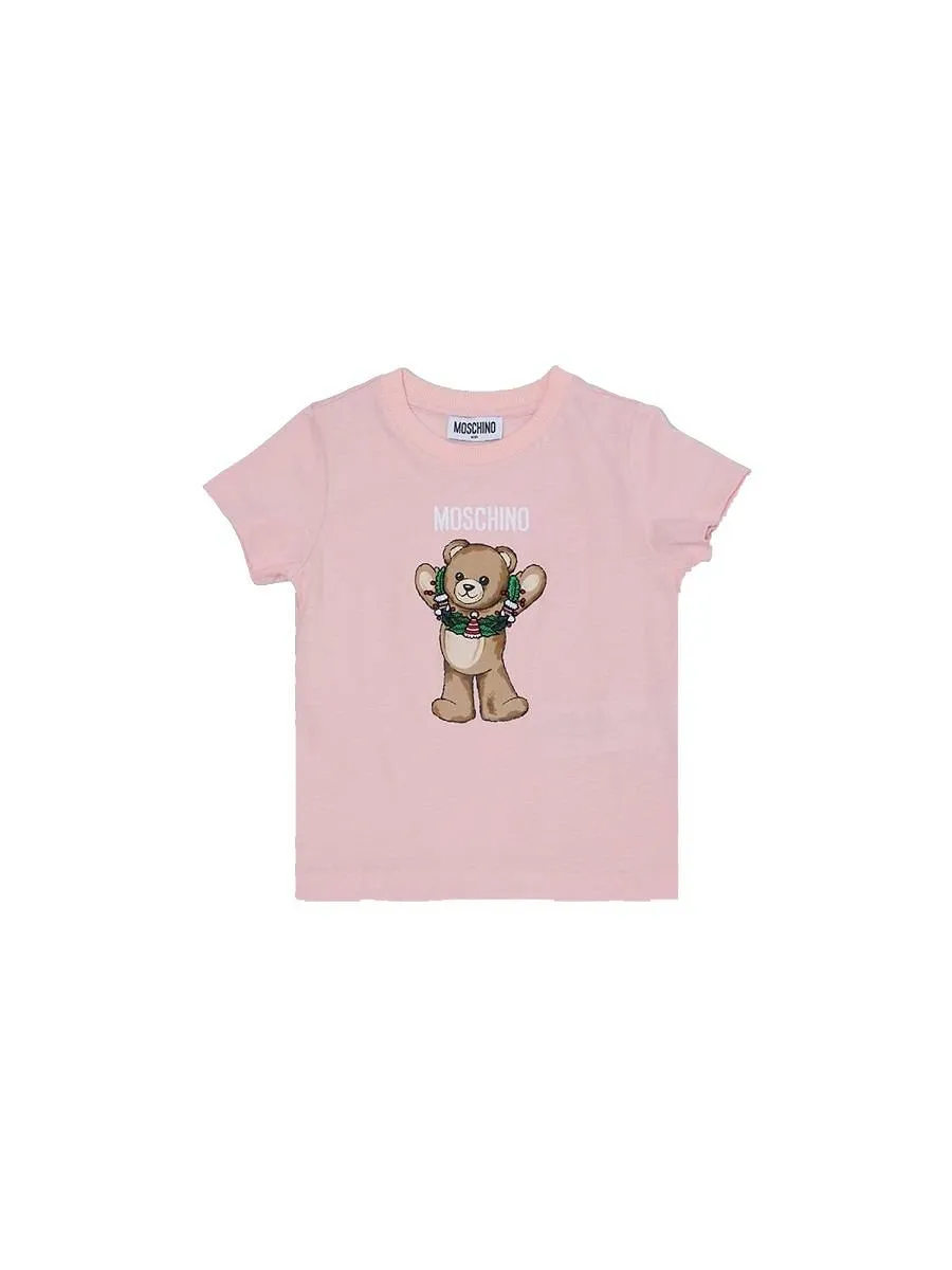 Moschino Kids Teddy Printed Crewneck T-Shirt