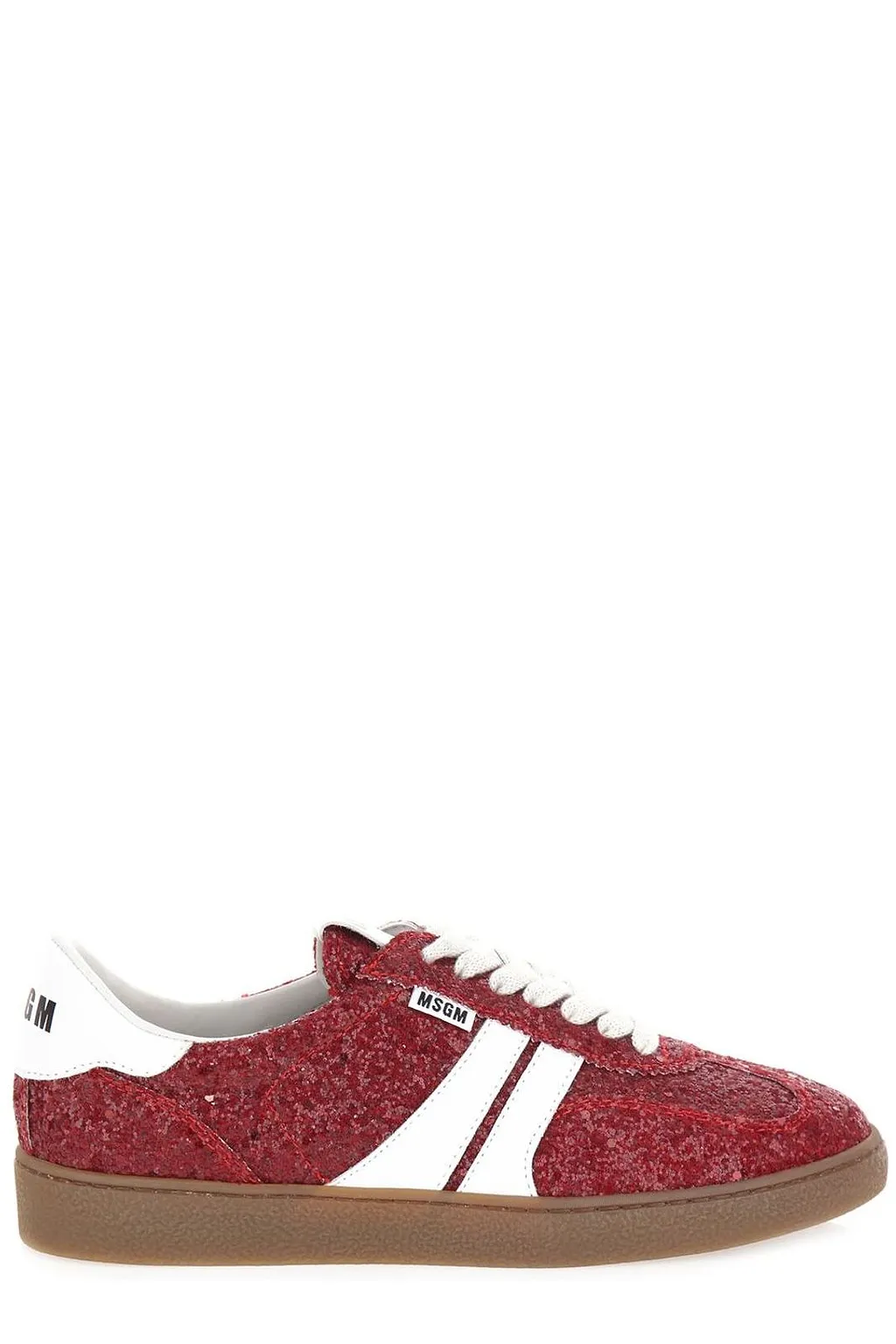 Msgm Glitter Retro Low-Top Sneakers