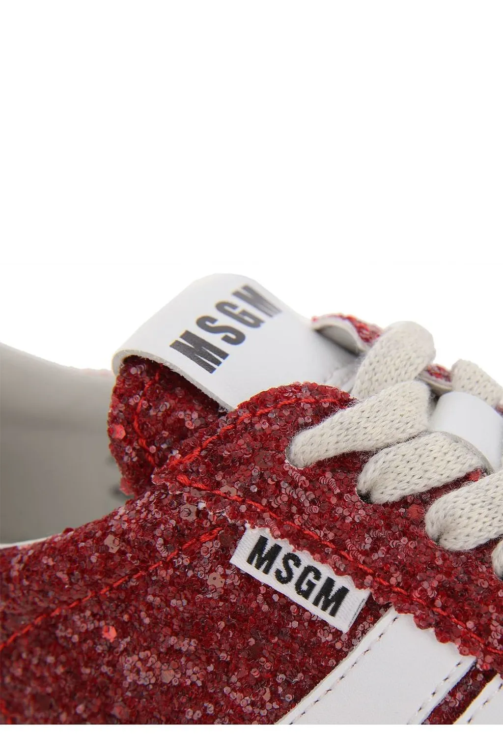 Msgm Glitter Retro Low-Top Sneakers