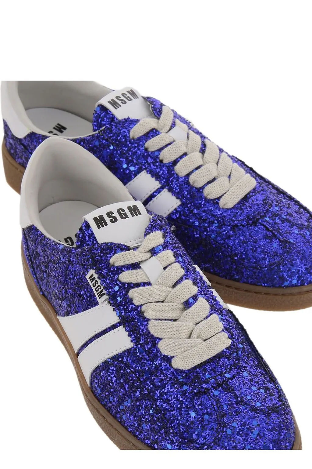 Msgm Glitter Retro Low-Top Sneakers