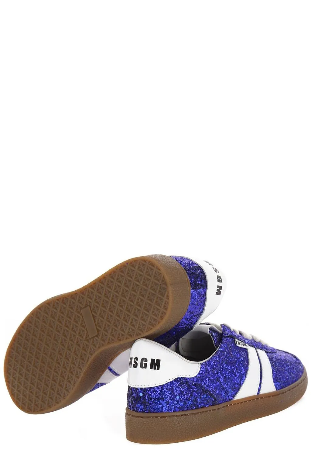Msgm Glitter Retro Low-Top Sneakers