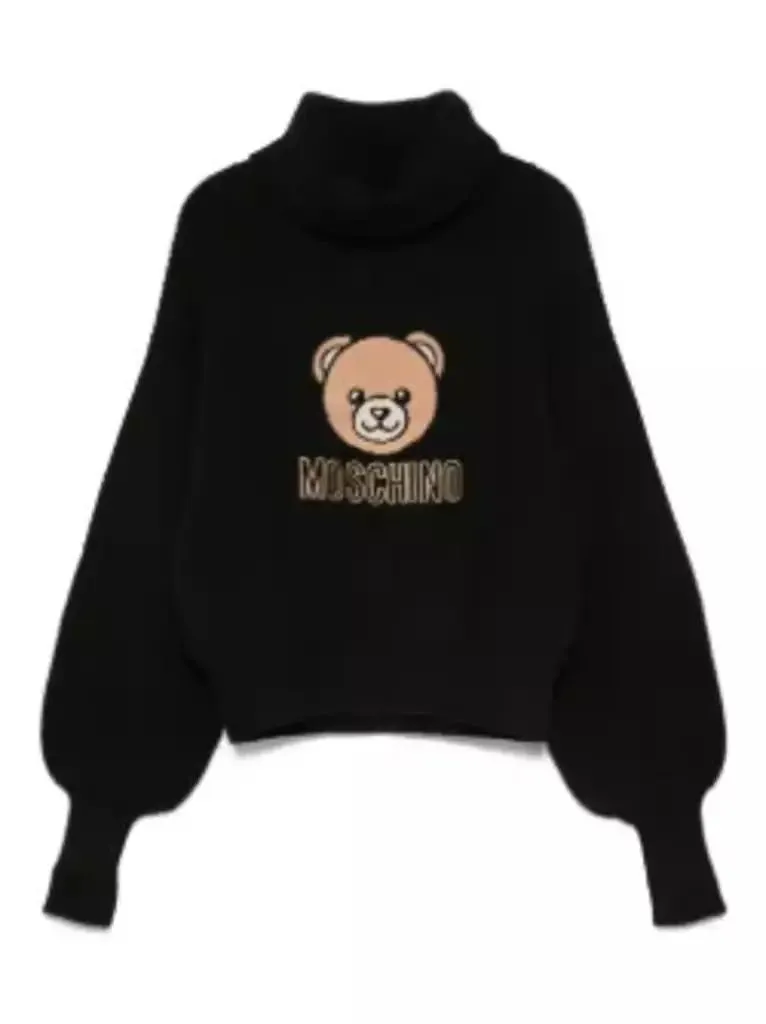 Moschino Kids Turtleneck Ribbed-Knit Jumper