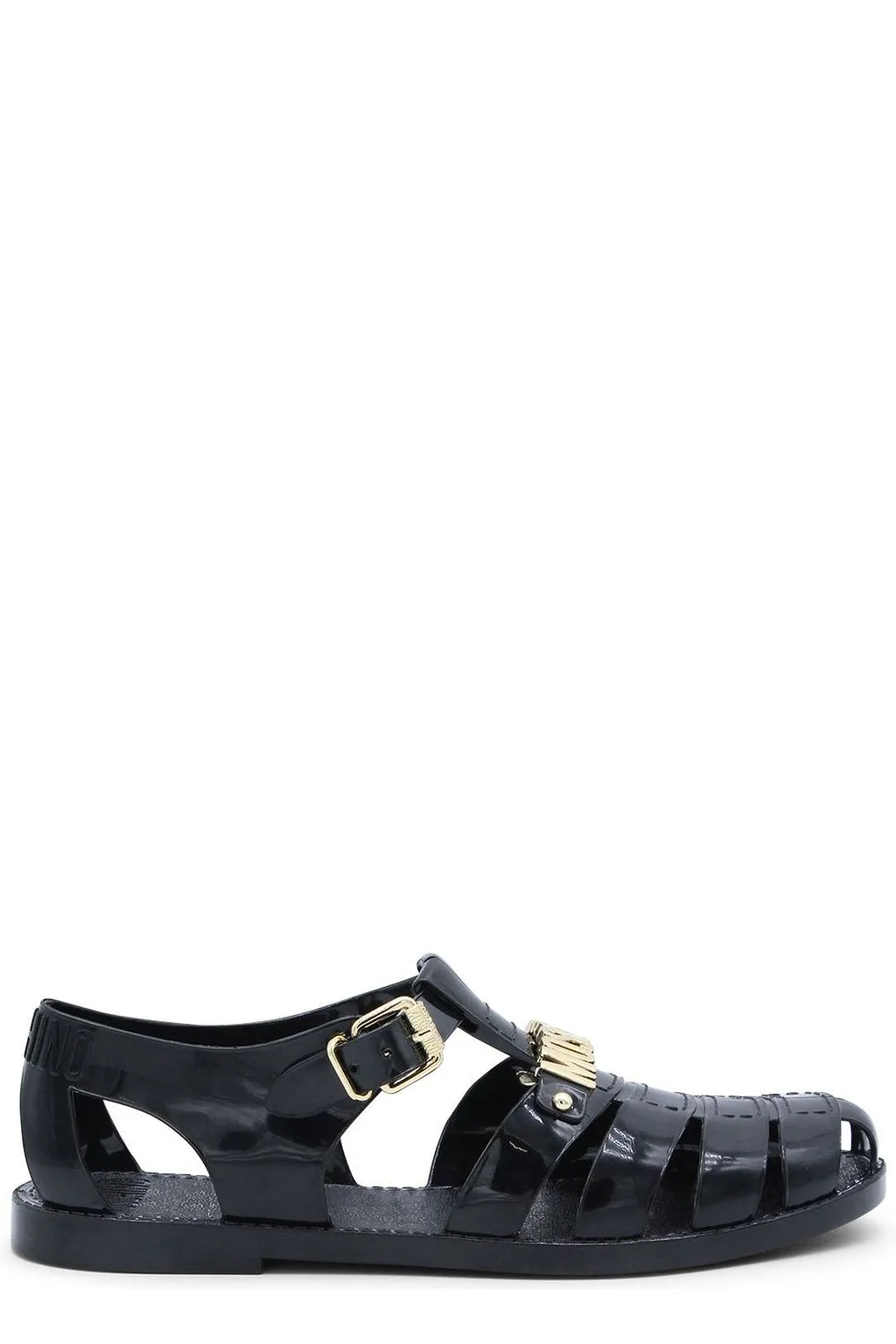 Moschino Logo Detail Flat Sandals