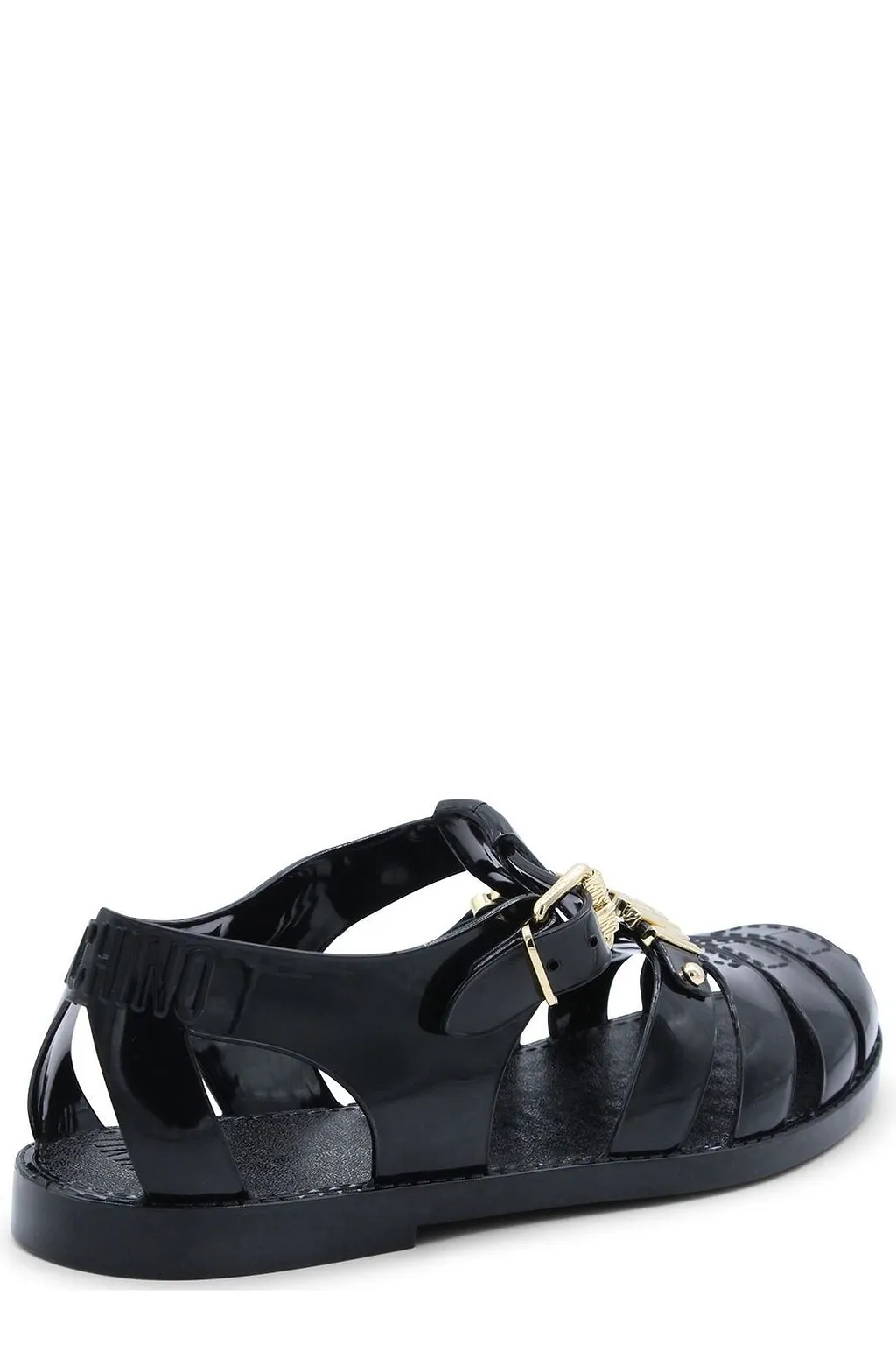 Moschino Logo Detail Flat Sandals