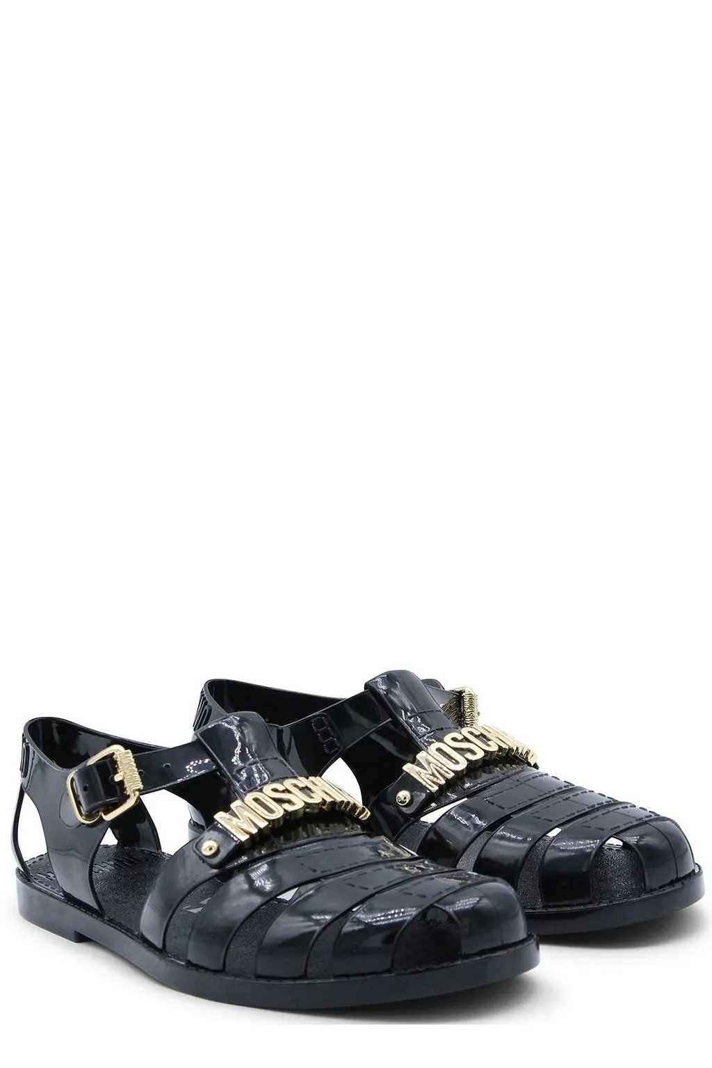Moschino Logo Detail Flat Sandals