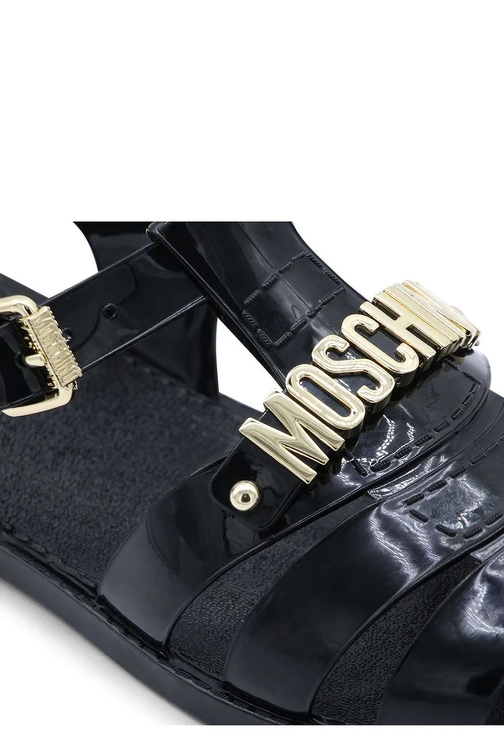 Moschino Logo Detail Flat Sandals