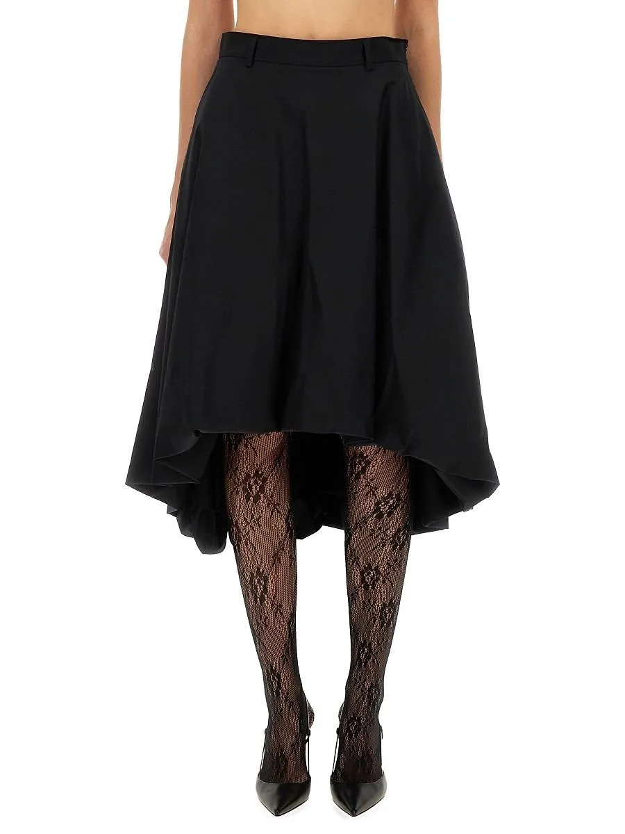 Moschino Midi Poplin Skirt