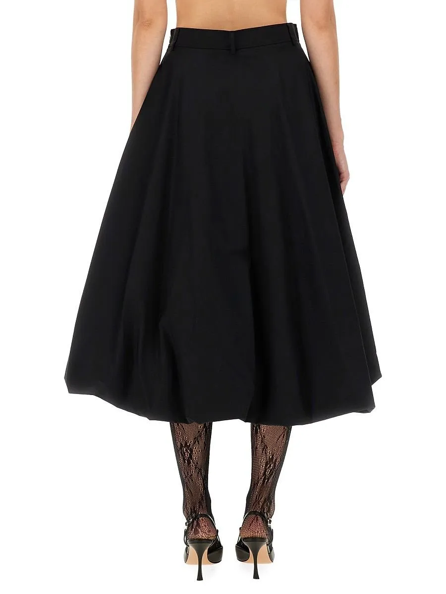 Moschino Midi Poplin Skirt