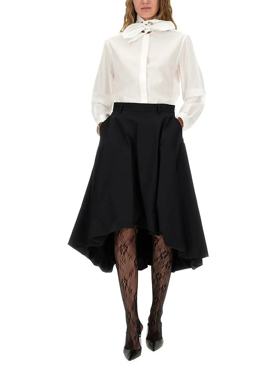 Moschino Midi Poplin Skirt