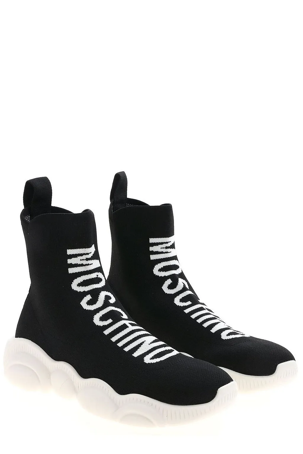 Moschino Logo Detailed High Sock Sneakers