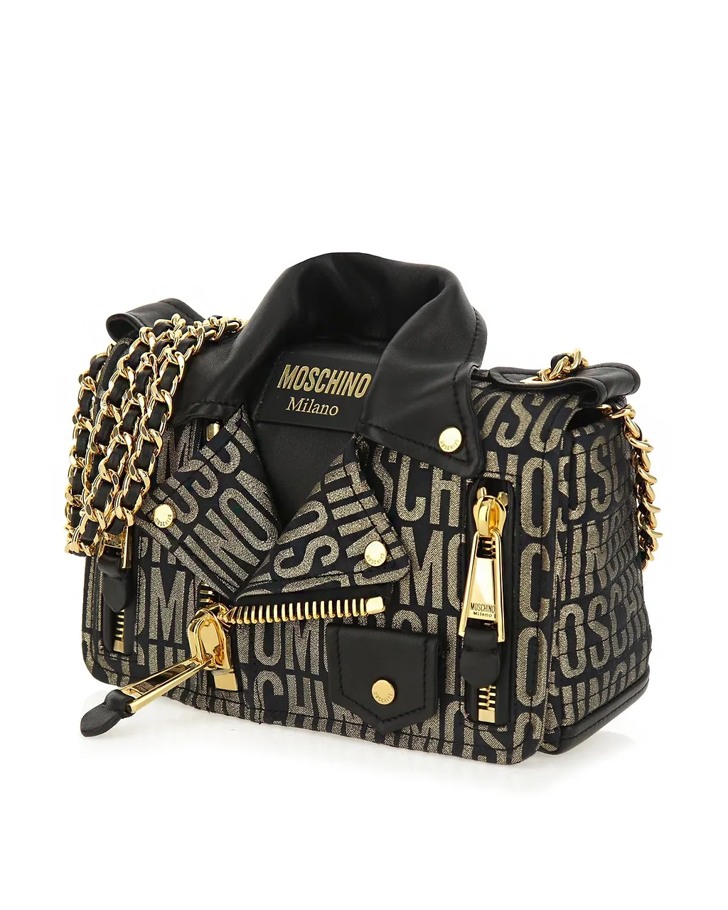 Moschino Monogrammed Biker Bag