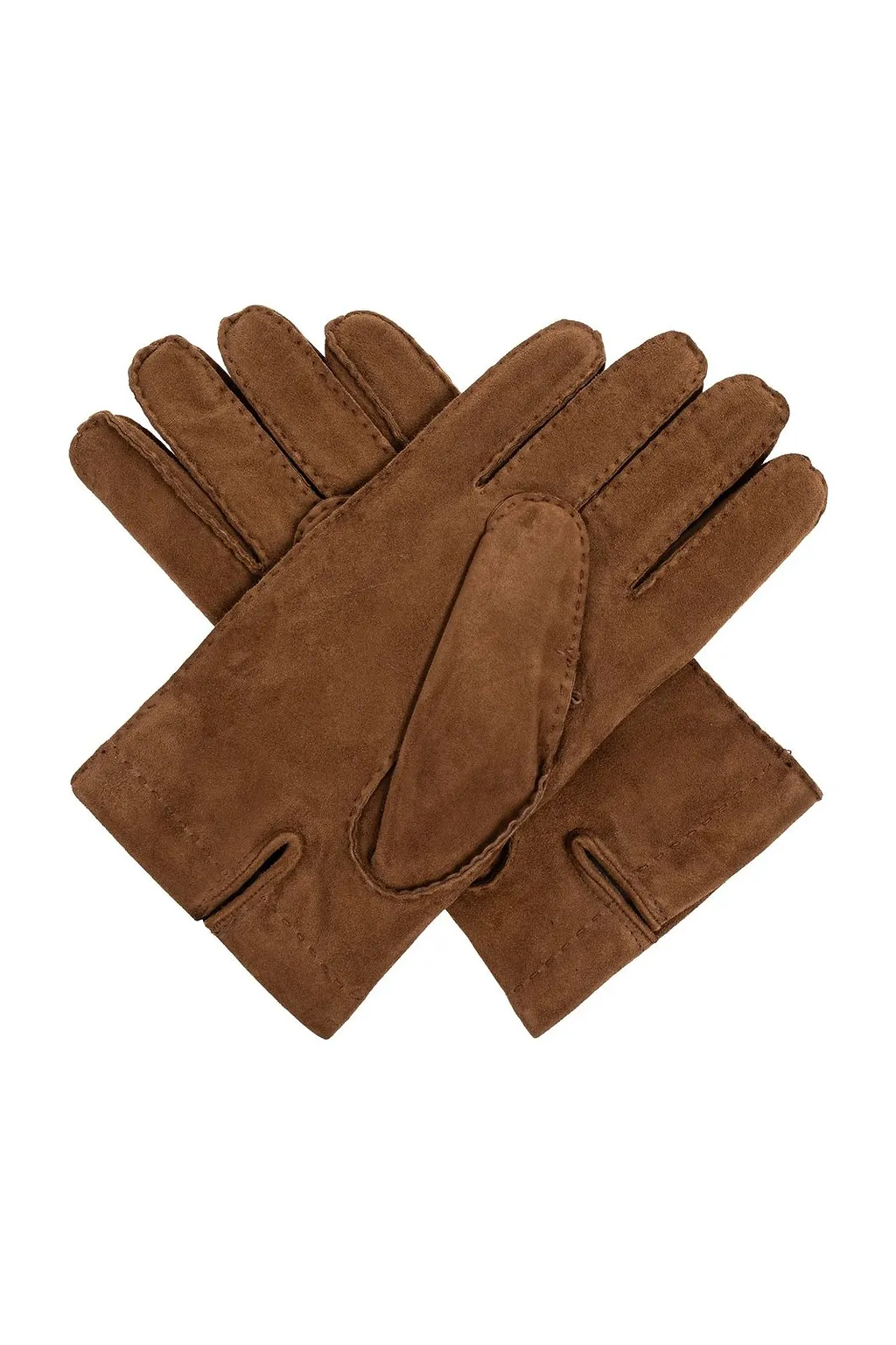 Moschino Logo-Embroidered Suede Gloves