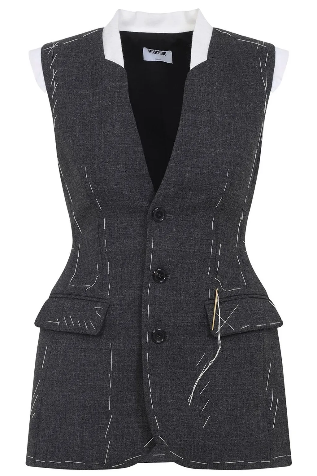 Moschino Stitched Sleeveless Blazer