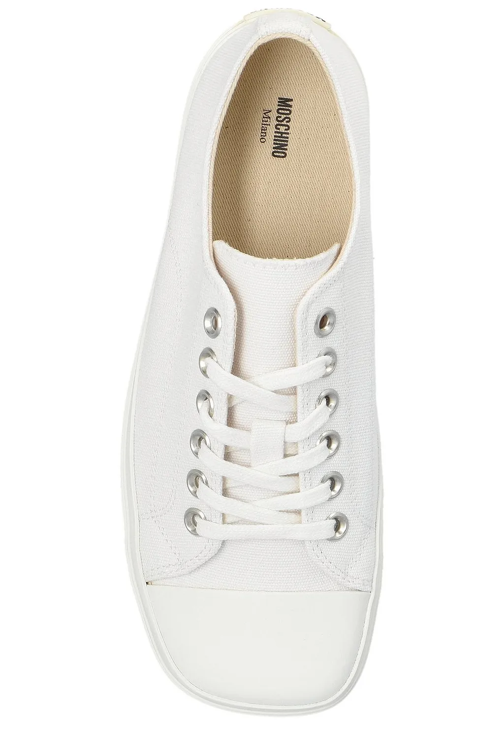 Moschino Square-Toe Low-Top Sneakers