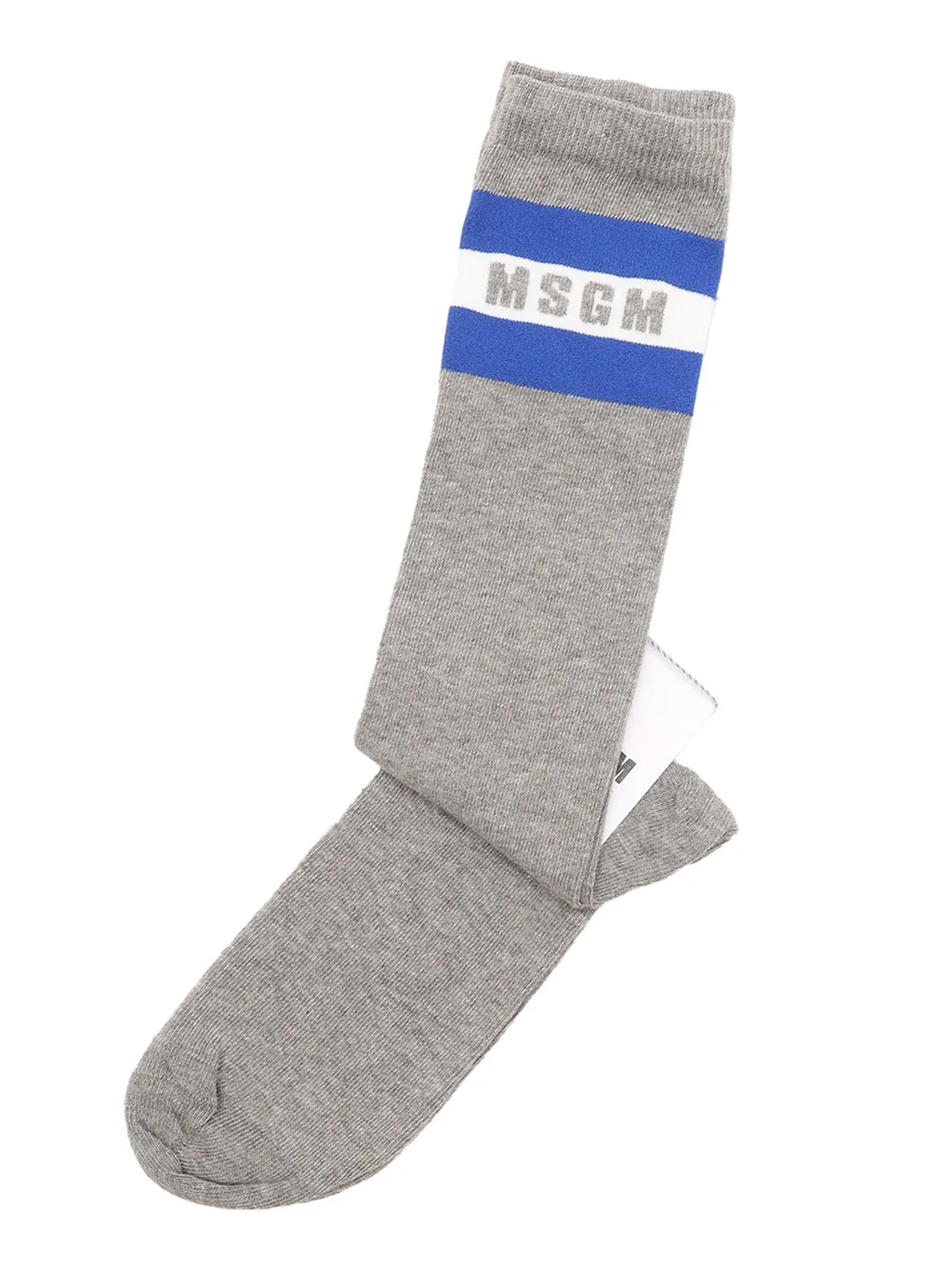 Msgm Kids Logo Intarsia Socks