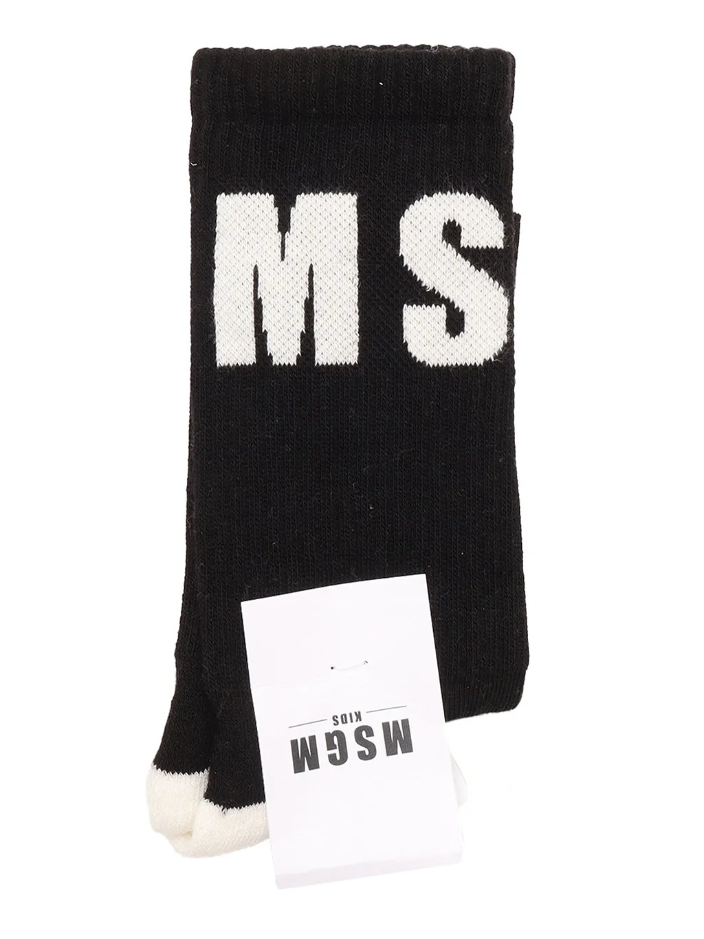 Msgm Kids Logo Intarsia Socks