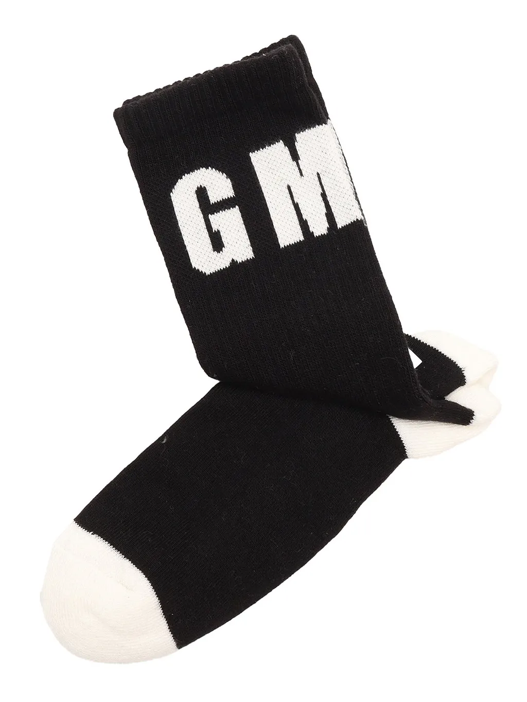 Msgm Kids Logo Intarsia Socks
