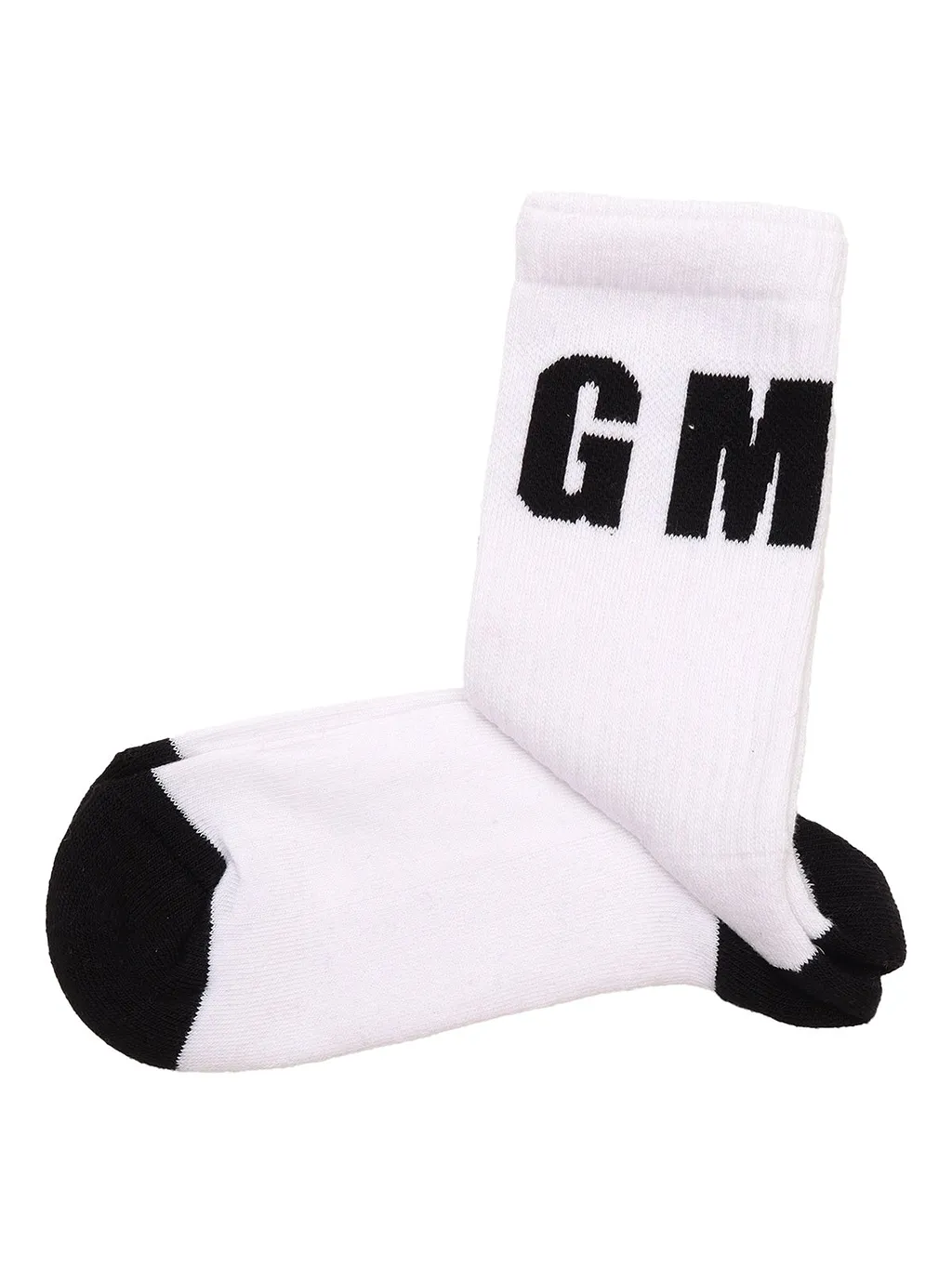 Msgm Kids Logo Intarsia Socks