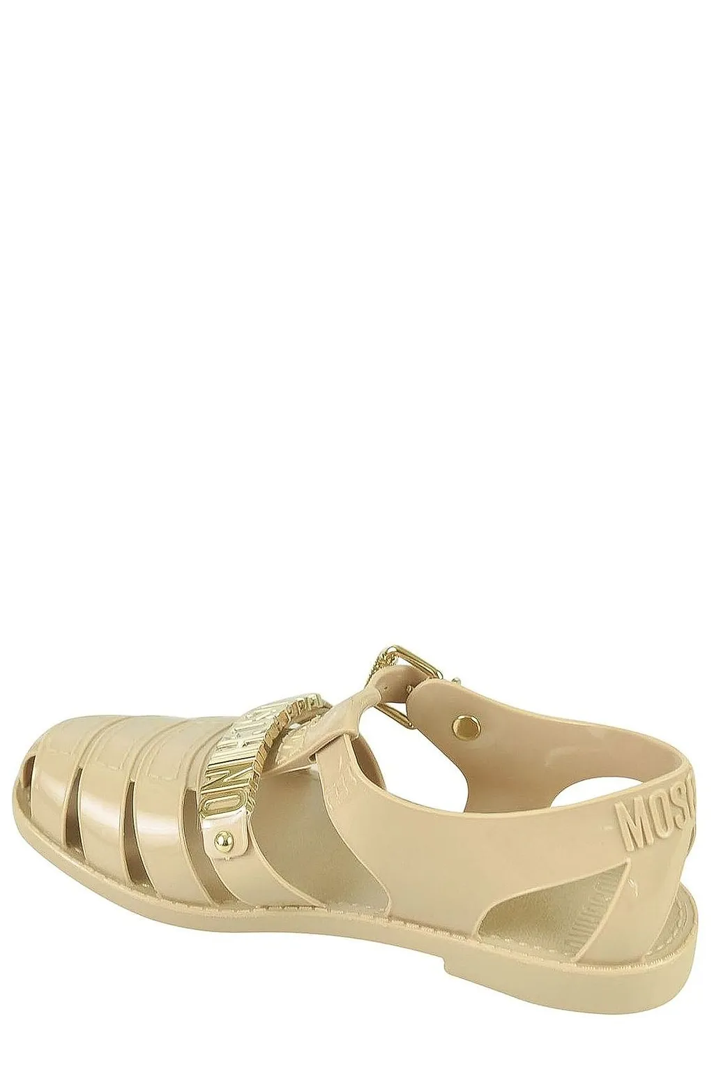 Moschino Logo Jelly Flat Sandals