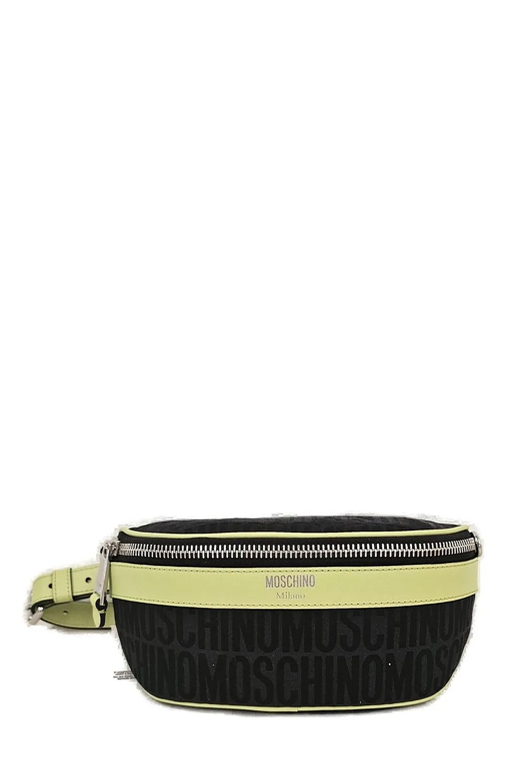 Moschino Logo Jacquard Zipped Belt Bag