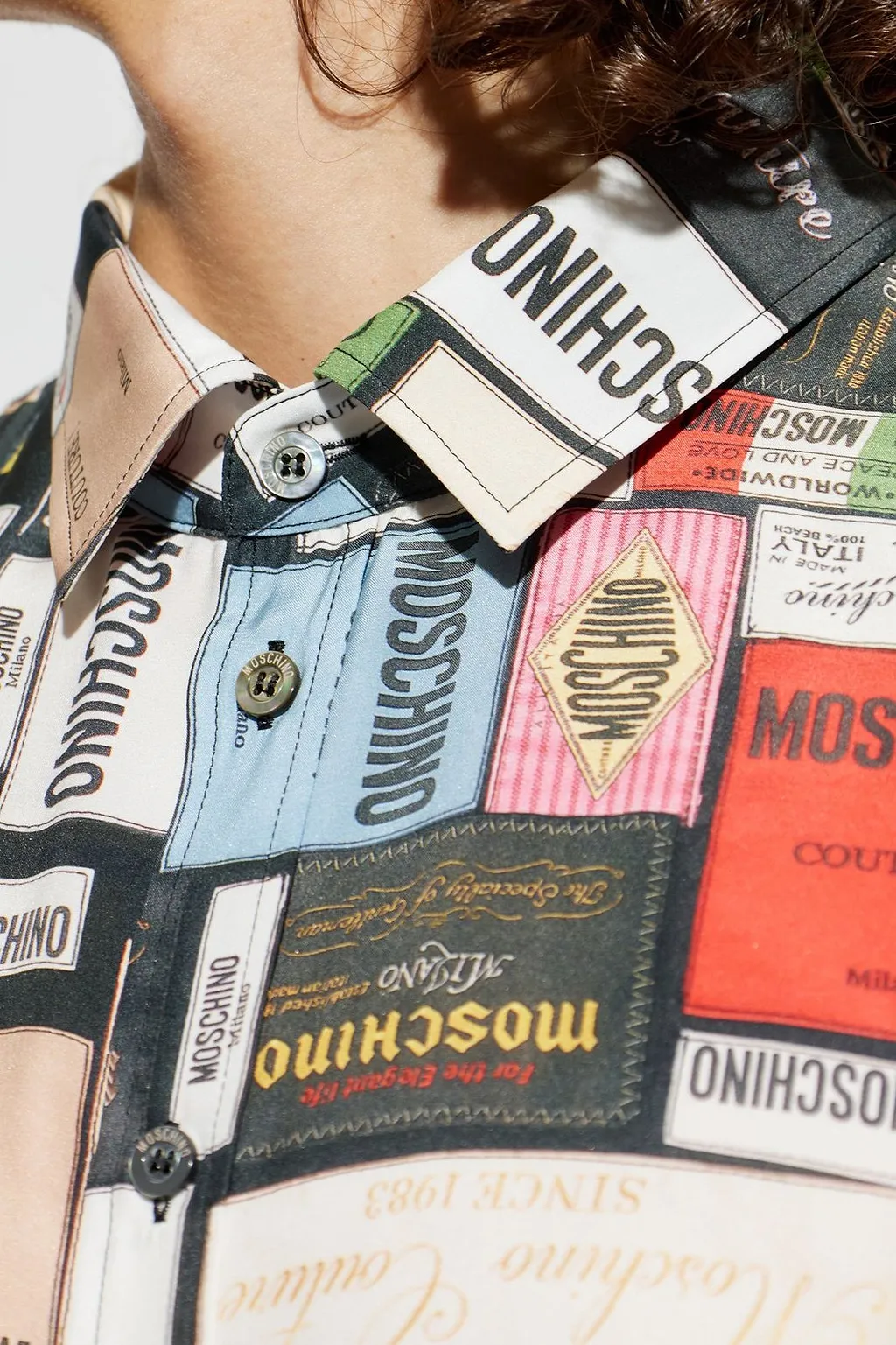 Moschino Printed Long-Sleeved Shirt
