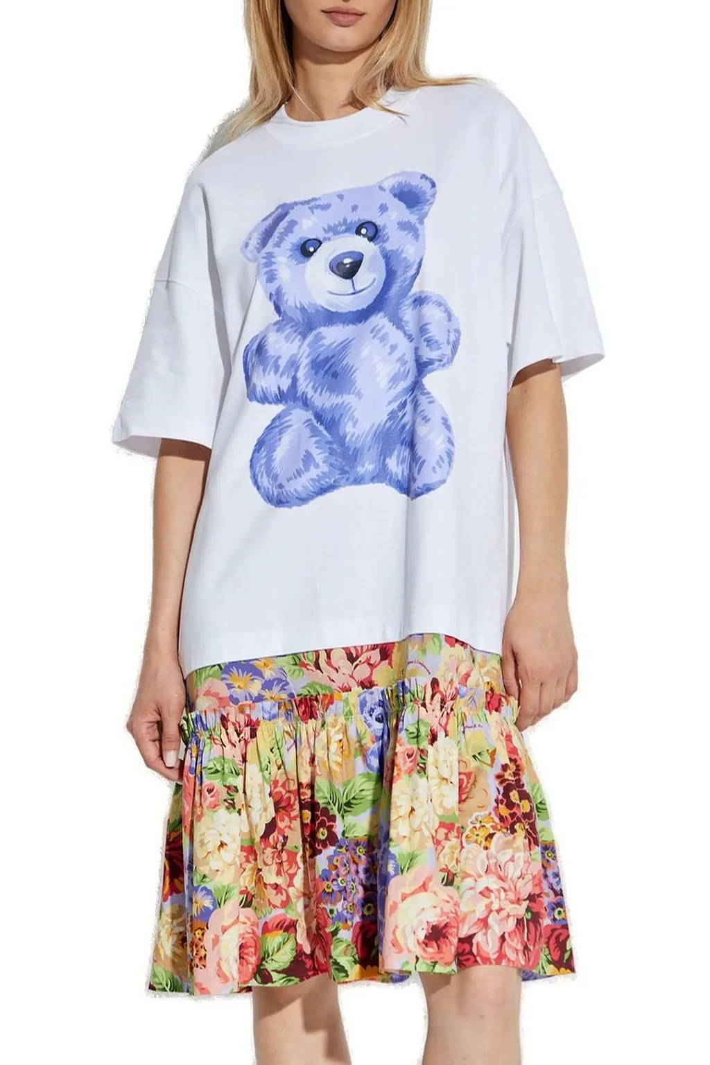 Moschino Teddy Bear Printed Oversized Dress