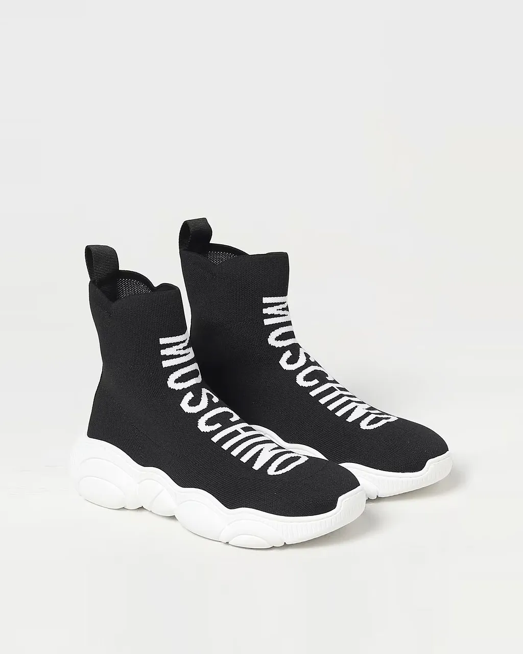Moschino Teddy Logo Sock High-Top Sneakers