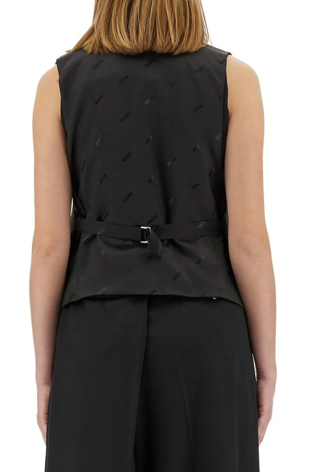 Moschino Scoop-Neck Double-Breasted Waistcoat