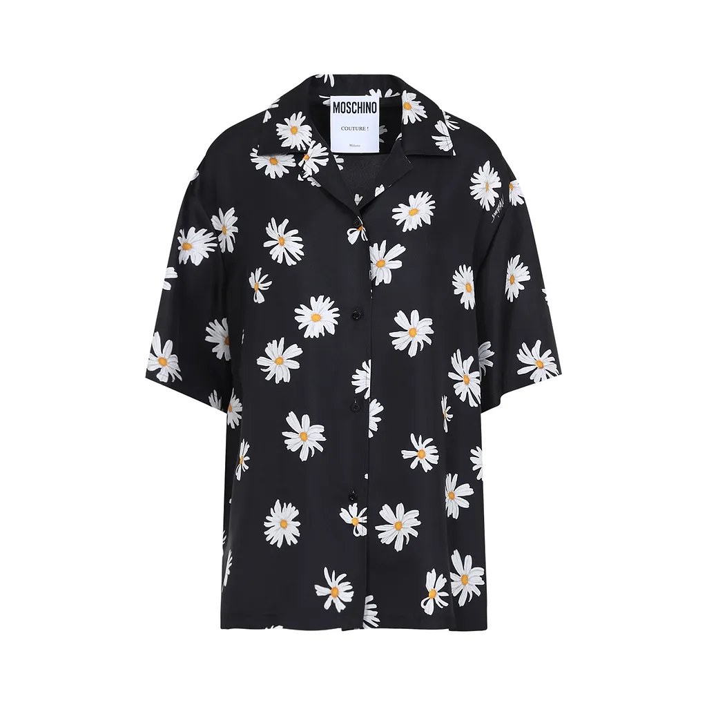 Moschino Short-Sleeved Floral Printed T-Shirt