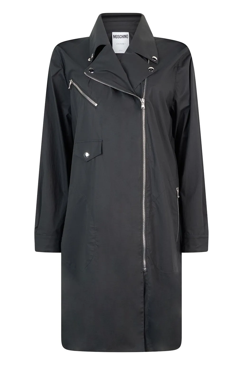 Moschino Side-Zip Long Coat