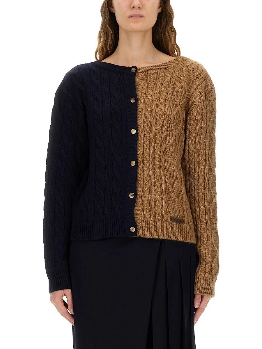 Moschino Two-Toned Button-Up Cardigan